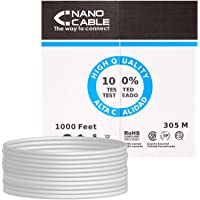 Los mejores  - NANOCABLE 10.20.0904 - Cable de Red Ethernet rigido RJ45 Cat.6 FTP AWG24- rigido- Gris- Bobina de 305mts